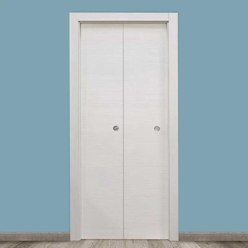 Porta pieghevole a libro simmetrica Sun bianco L 70 x H 210 cm reversibile