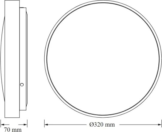 Osram - Plafoniera LED CEILING LUXO LED/18W/230V, diametro 32 cm, nera