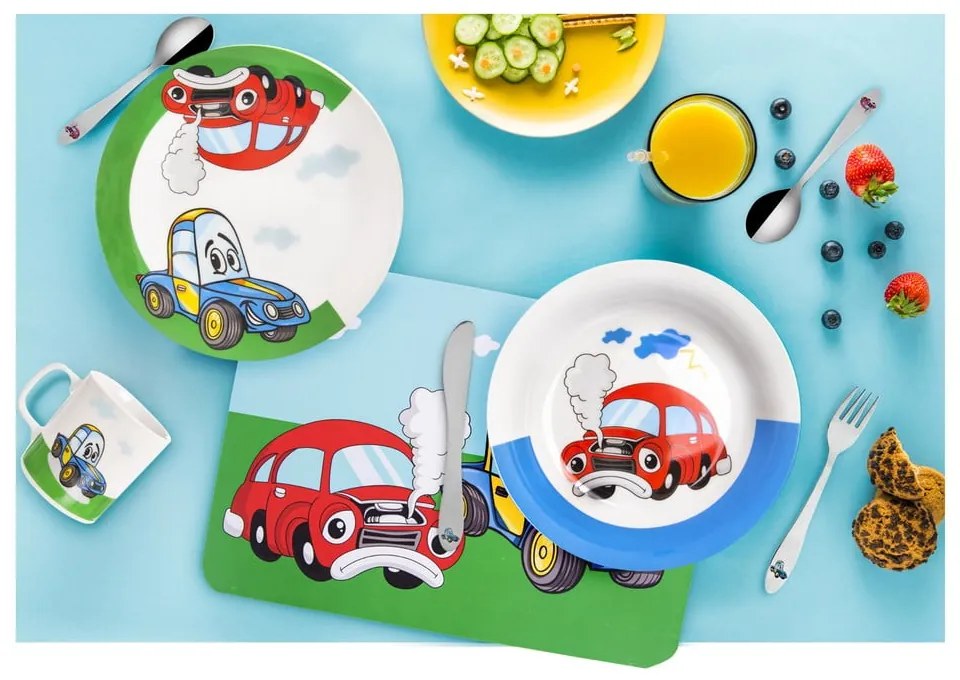 Set da pranzo per bambini in porcellana 3 pezzi Cars - Orion