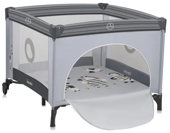 Lionelo - Recinto gioco BONNIE Grigio Pietra