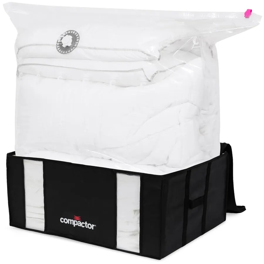 Set di organizer per vestiti sottovuoto/rinforzati in tessuto 2 pz 50x65x27 cm Black Edition – Compactor