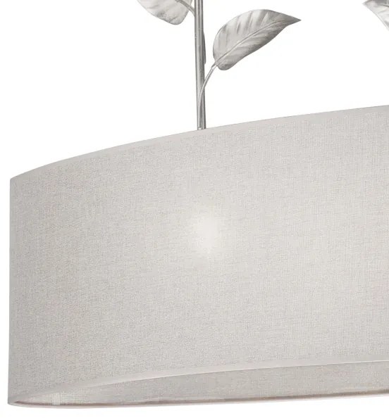 Lampadario a catena NOEMI 2xE27/60W/230V argento/bianco patinato