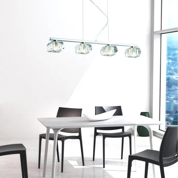 Azzardo AZ0493 - Lampadario a sospensione con filo RUBIC 4xG9/40W/230V