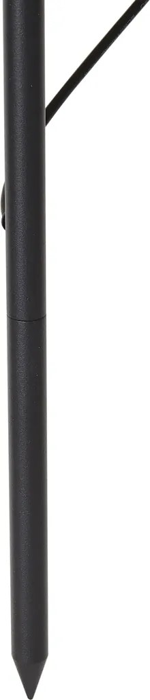 Set di 3 faretti da giardino a picchetto moderni neri con LED IP44 - Garly Ball