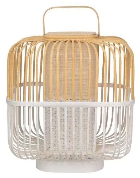 Forestier - Bamboo Quadrato Lampada da Tavolom Bianco Forestier