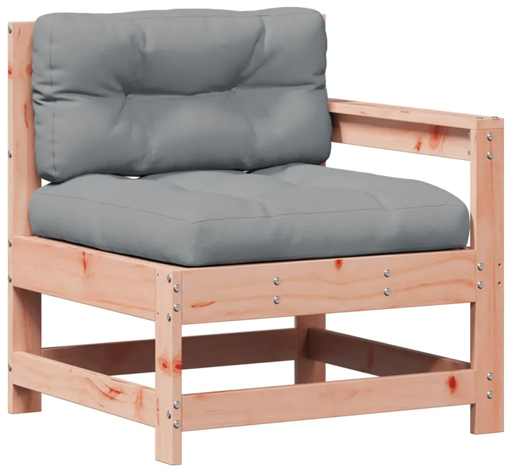 Set divani giardino 4 pz con cuscini legno massello di douglas