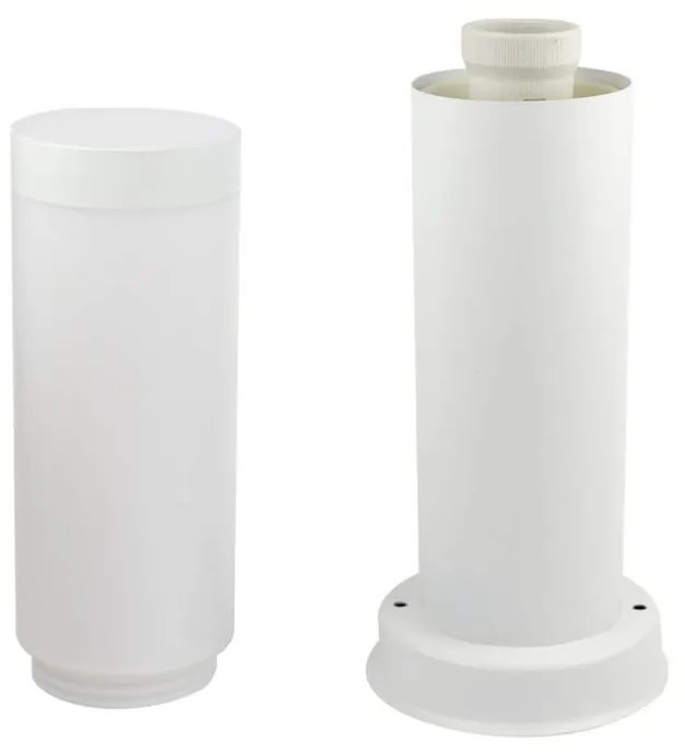 Paletto da Giardino 40cm acciaio inox BIANCO IK06 IP54 base E27