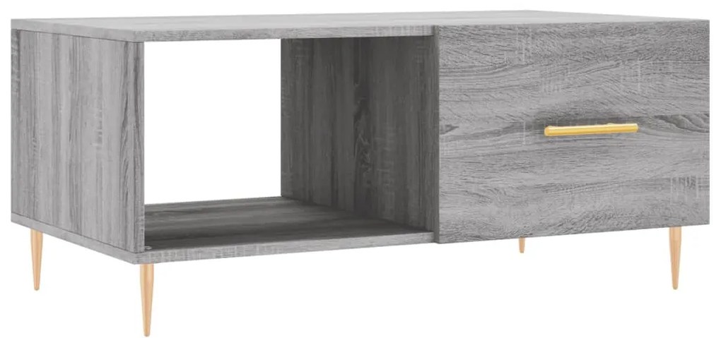 Tavolino da salotto grigio sonoma 90x50x40 cm legno multistrato