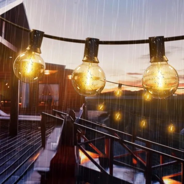 LED catena luminosa decorativa per esterni 25xE12/1W/230V 17,5 m IP65 nera