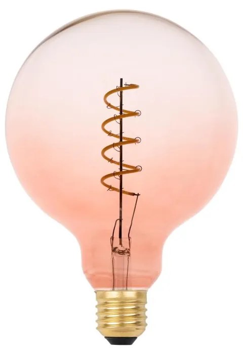 Lampada LED E27, 4W a Filamento, G125, No Flick, 2000K - Serie SPECIAL Colore del corpo Pink Trasparente