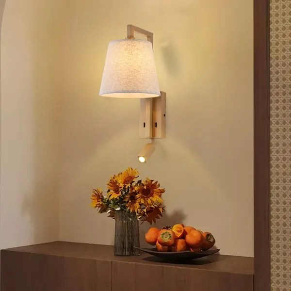 Brilagi - Applique a LED RAYA 1xE14/40W/230V + LED/3W lino/beige