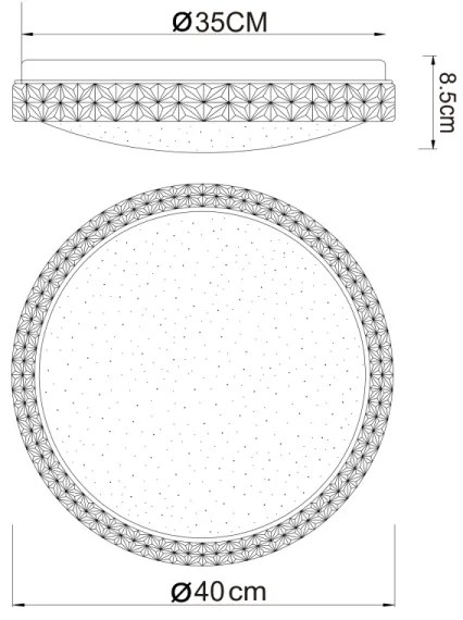 Globo 41749-22 - Plafoniera LED OVI LED/22W/230V