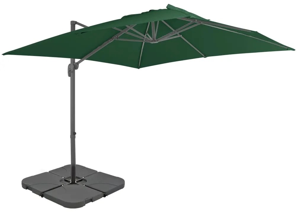 Ombrellone Da Giardino Con Base Portatile Antracite /