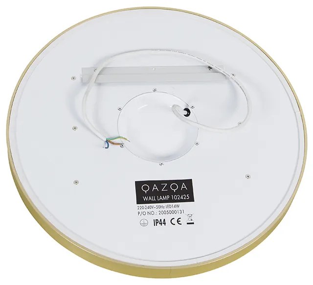 Specchio da bagno oro 50 cm con LED dimmerabile a 3 livelli con touch rotondo - Miral