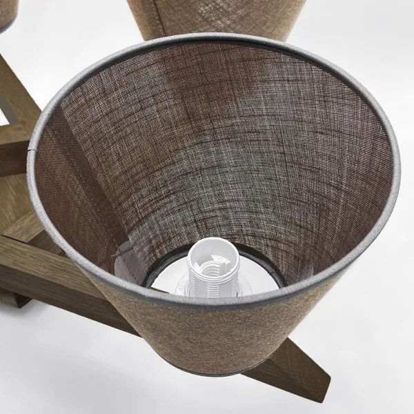 Brilagi - Lampadario LED ANTHONY 5xE14/40W/230V rovere noce/marrone