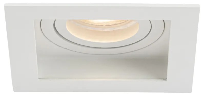 Set di 6 Faretti da Incasso Moderni Bianchi Orientabili - Carree