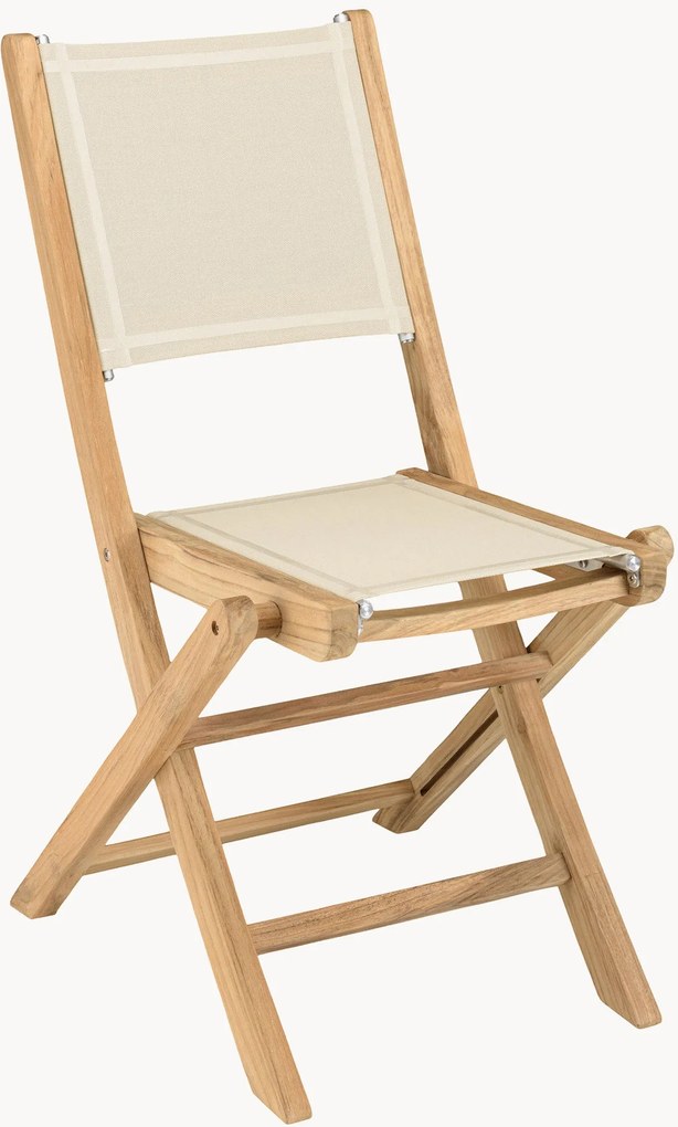 Set di 2 sedie pieghevoli da giardino in legno di teak Fun