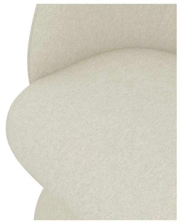 Sedia da pranzo color crema in imbottito Maia – Makamii