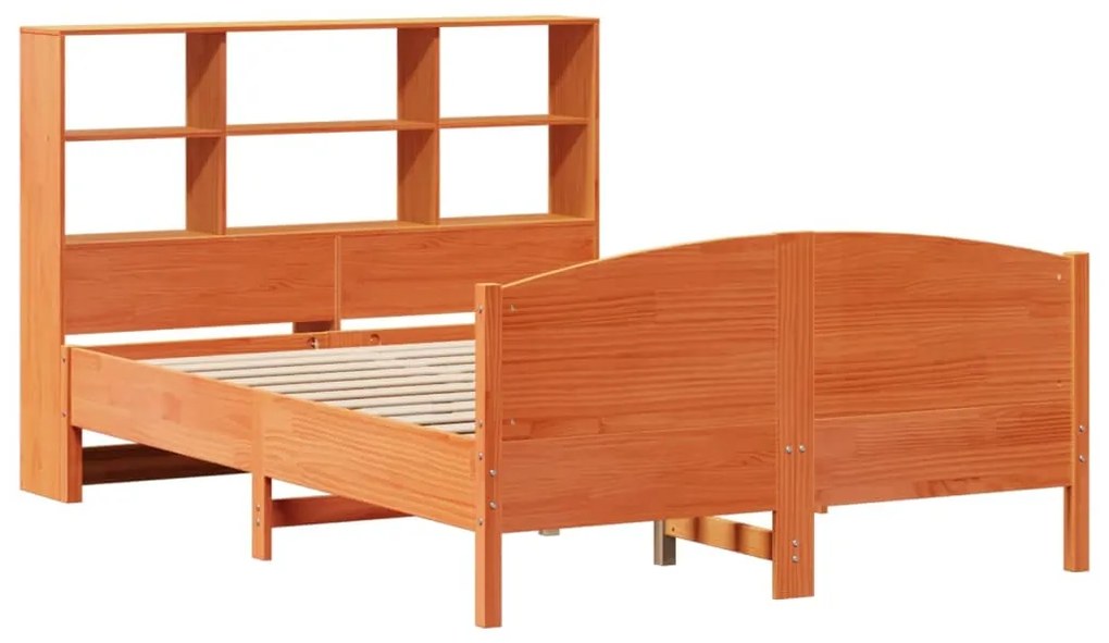 Letto libreria senza materasso marrone cera 140x200 cm in pino