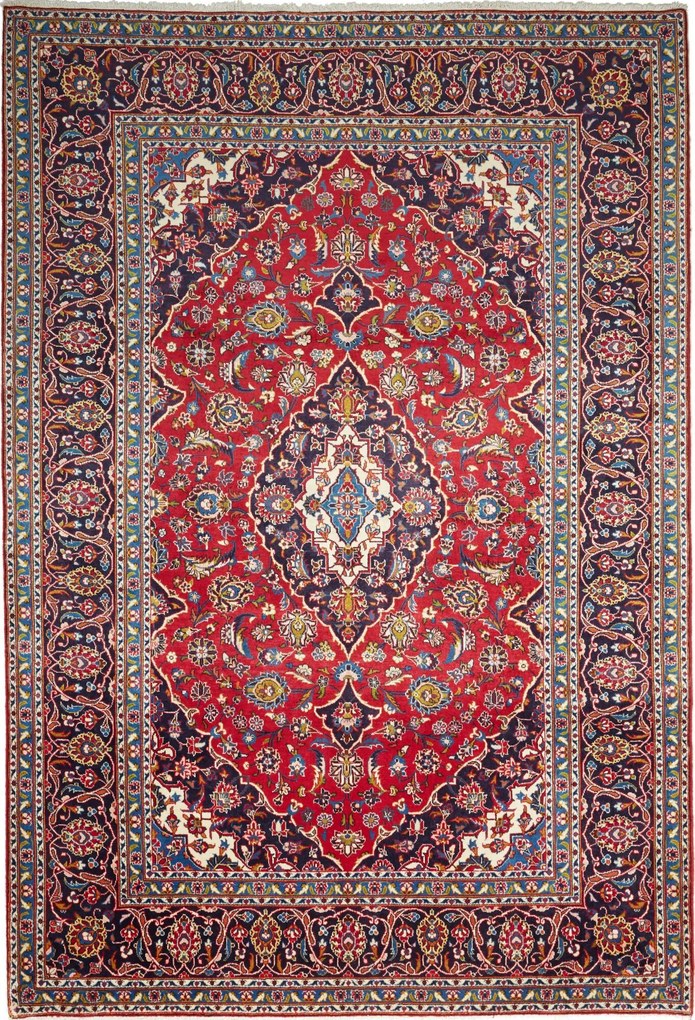 Kashan Tappeto persiano 200 x 290 Rosso (Iran) Annodato A Mano