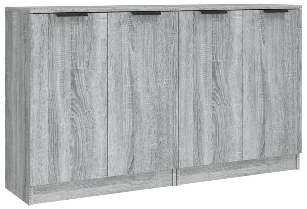 Credenze 2 pz grigio sonoma 60x30x70 cm in legno multistrato