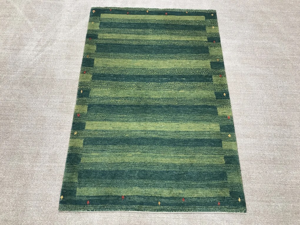 Gabbeh Tappeto 100 x 150 Verde (Iran) Annodato A Mano