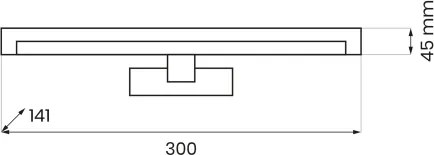 Lampada per specchio da bagno MIRORE LED, 5W, 230V, 30 cm, IP44, cromo lucido