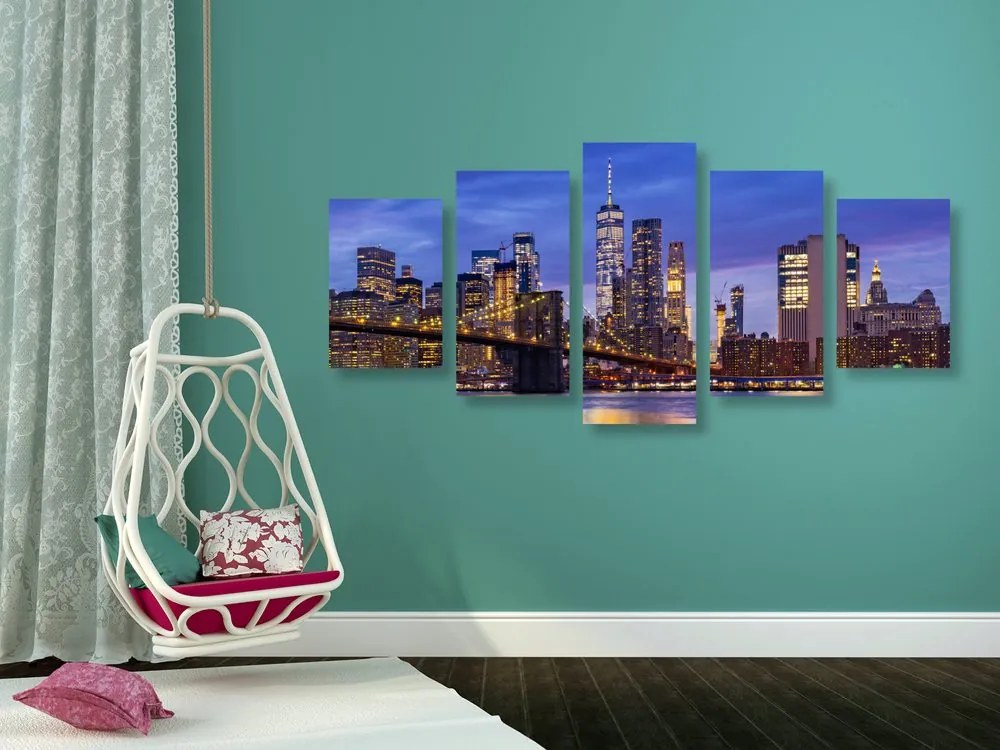 Quadri 5 pezzi – Ponte di Brooklyn