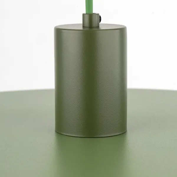 Lampadario a sospensione con filo SILA 1xE27/15W/230V diametro 40 cm verde