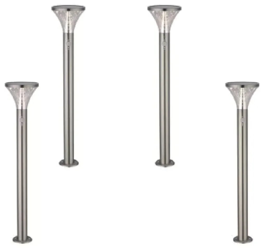 4 pezzi - Lampioncino Solare per vialetti da 600 Lumen