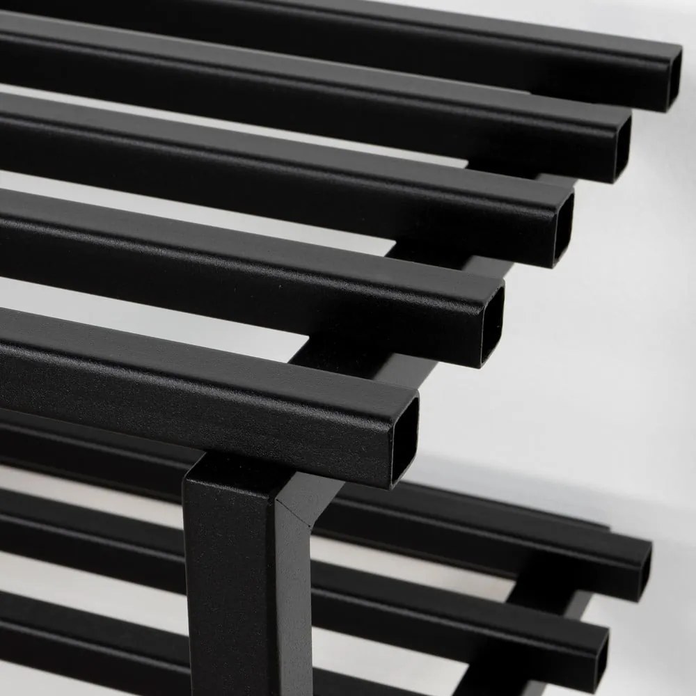 Scarpiera nera in metallo da parete 71x26x34 cm Marco – Spinder Design