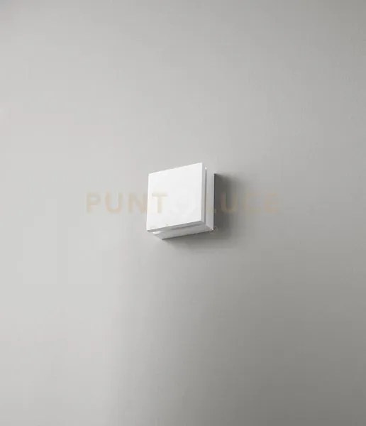 Applique in metallo bianco e acrilico secret led 10w 3000k 700lm in...