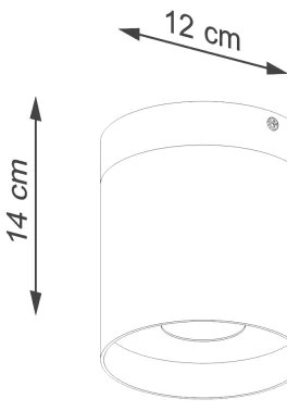 Sollux SL.1348 - Faretto RIF 1xGU10/10W/230V diametro 12 cm bianco