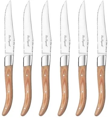 Set di Coltelli per Carne Lou Laguiole Louis Legno 23 x 2 x 1 cm Metallo 6 Unità