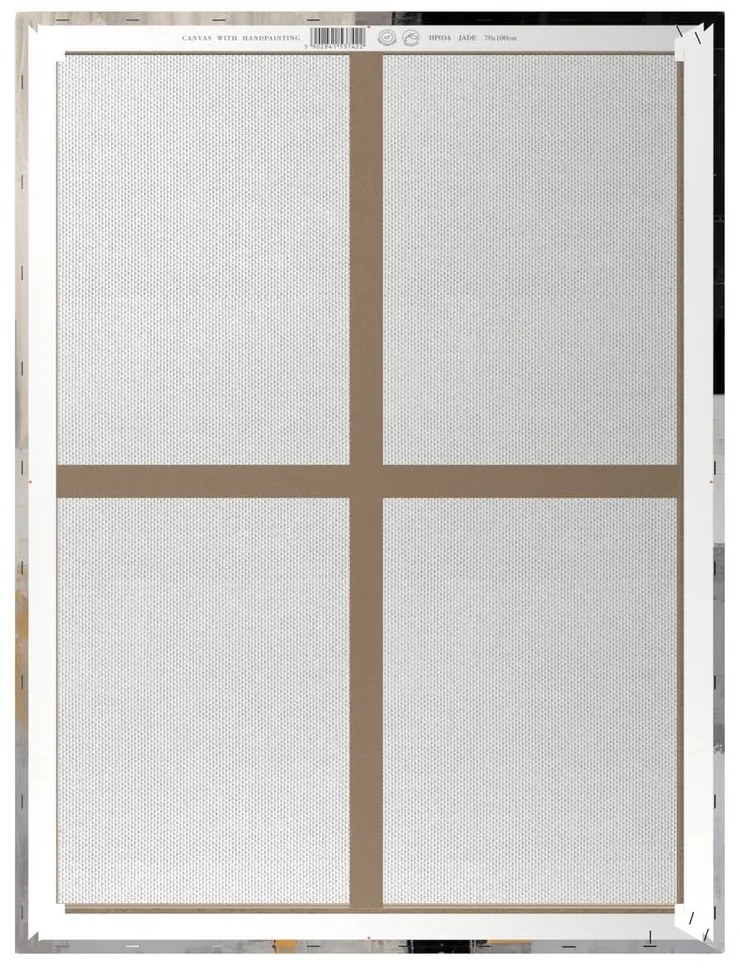 Quadro con elementi dipinti a mano 70x100 cm Jade – Styler