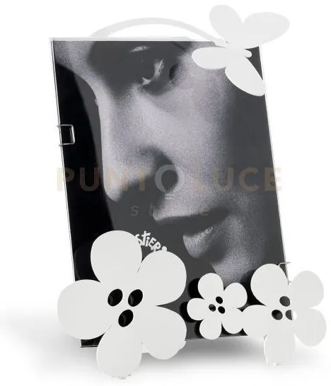 Portafoto di design fiorellini bianco