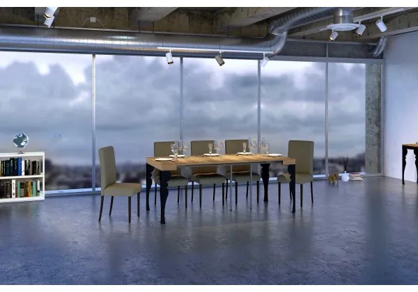 Consolle 90x40 cm allungabile a 196 cm PAXON SMALL Quercia Natura