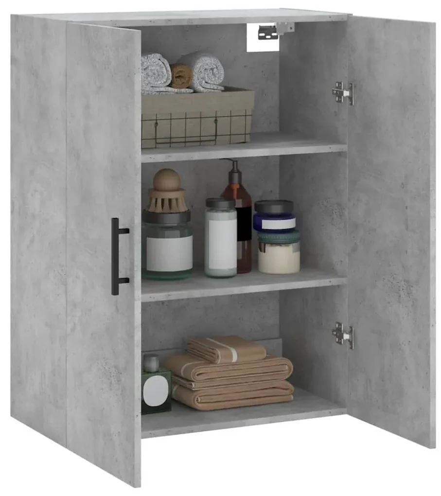 Mobile a parete grigio cemento 69,5x34x90 cm
