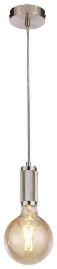 Searchlight 77651SS - Lampada a sospensione con cavo SUSPENSION 1xE27/60W/230V Argento