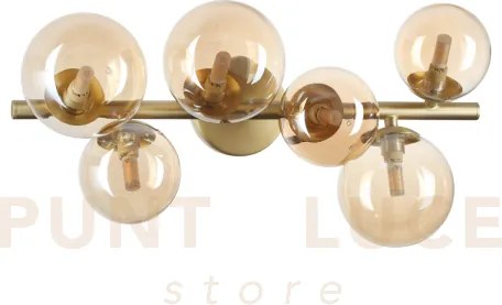 Perlage lampadario da soffitto 6 luci attacco g9 ambra lampadine in...
