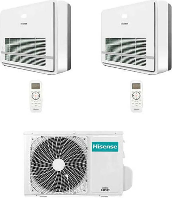 Climatizzatore Condizionatore Hisense Console Serie Turbo R32 Dual Split Inverter 9000 + 9000 BTU con U.E. 2AMW35U4RGC NOVITÁ Classe A++/A+