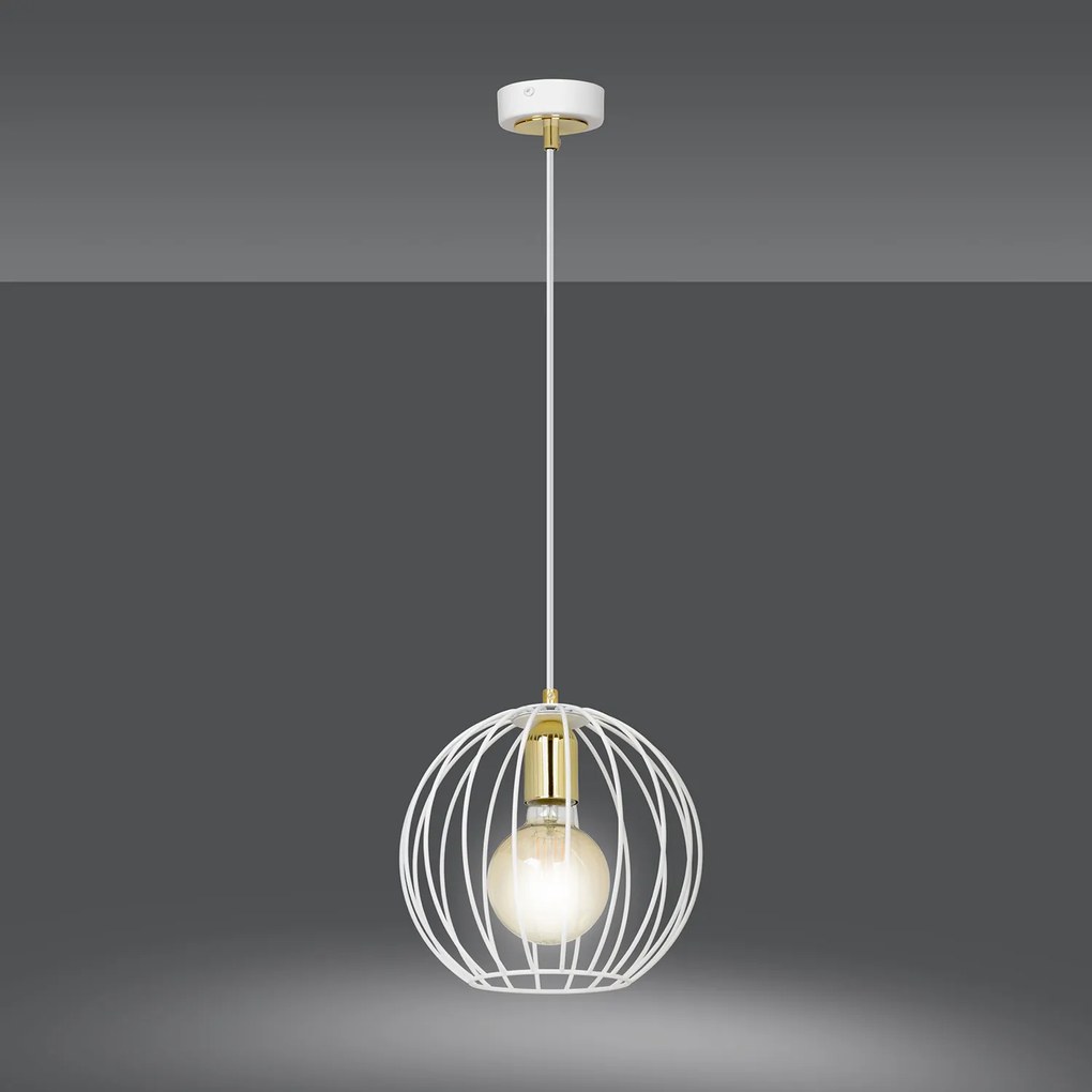 Sospensione Contemporanea Omoikane Acciaio Bianco 1 Luce E27 Ip20