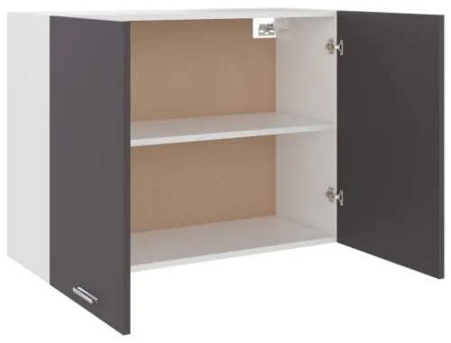 Armadio Sospeso Grigio 80x31x60 cm in Truciolato