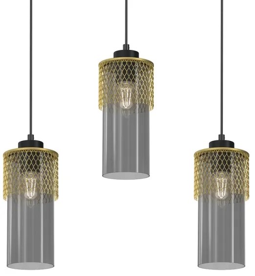 Lampadario a sospensione con filo GLAM 3xE27/60W/230V