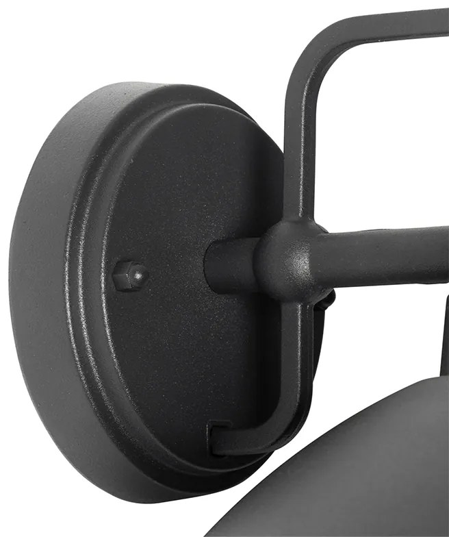 Lampada da parete per esterni moderna nera IP44 - Marcel