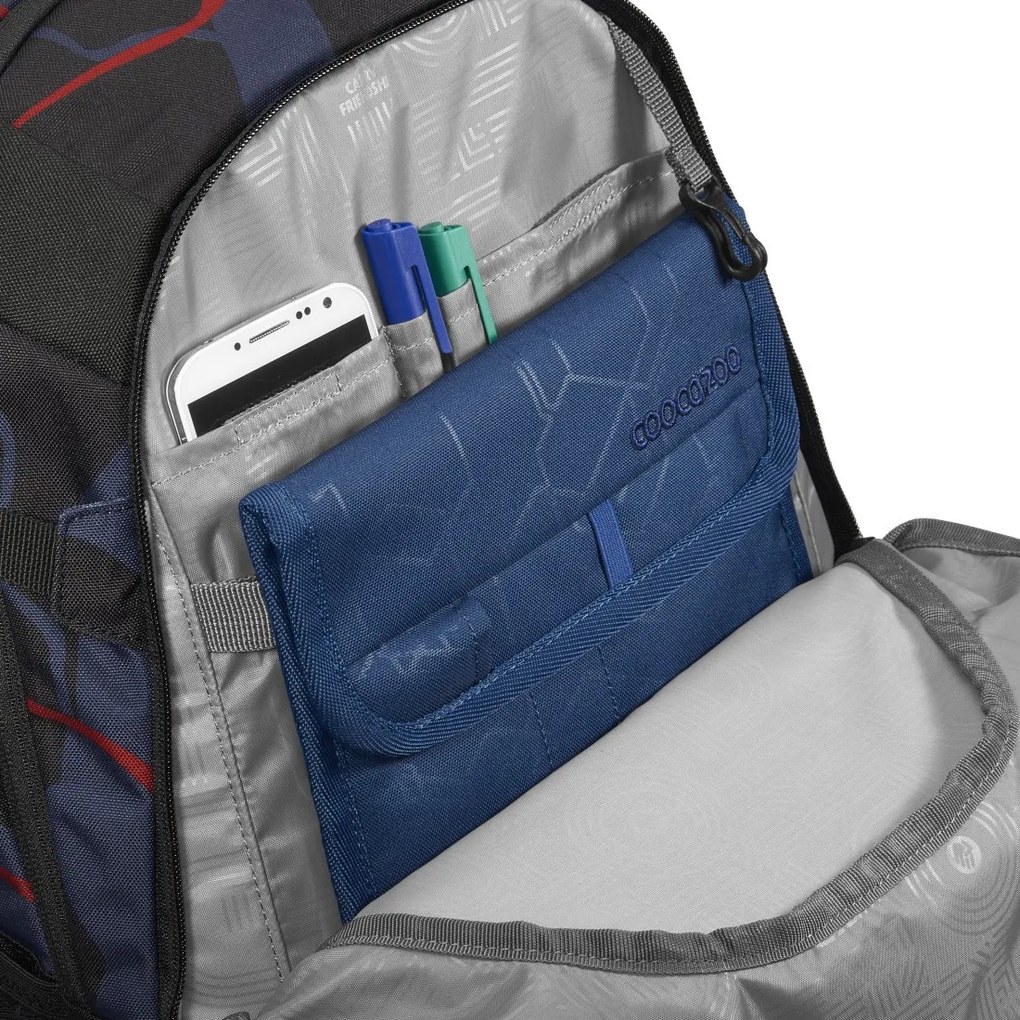 Zaino scuola coocazoo MATE, Lava Lines, certificato AGR