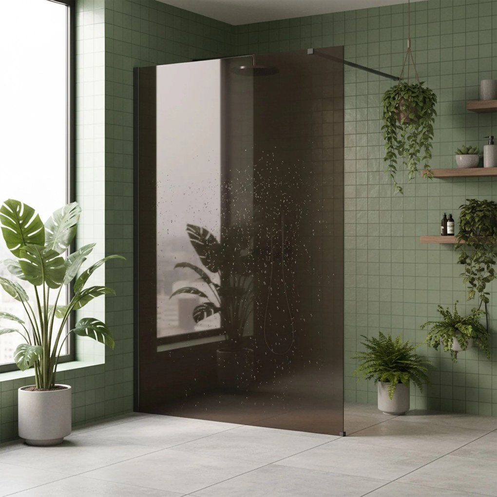 Parete doccia Rea Flexi Brown / Titan 90