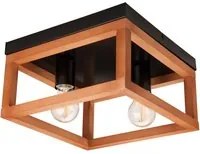 Lampada a Soffitto Villy, Marrone, Metallo, 16,5x30x30 cm, EPIKASA