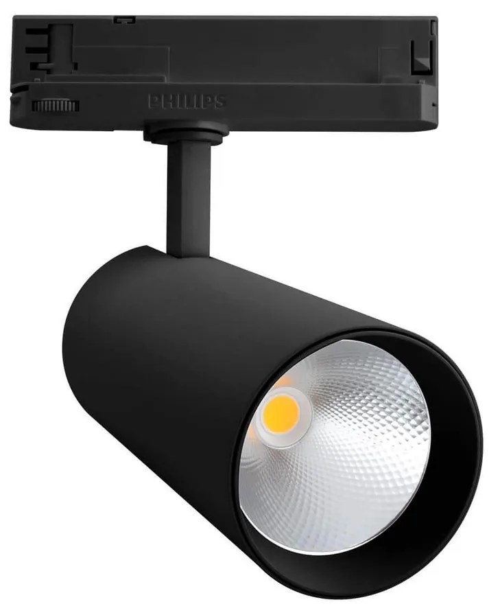 Faro LED 42W per Binario Trifase 38° + 60° Nero PHILIPS Xitanium CRI92 Colore Bianco Caldo 2.700K