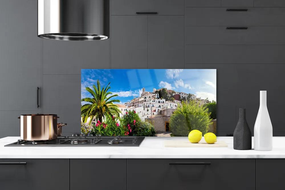 Pannello paraschizzi cucina Paesaggio della città di Palma 100x50 cm